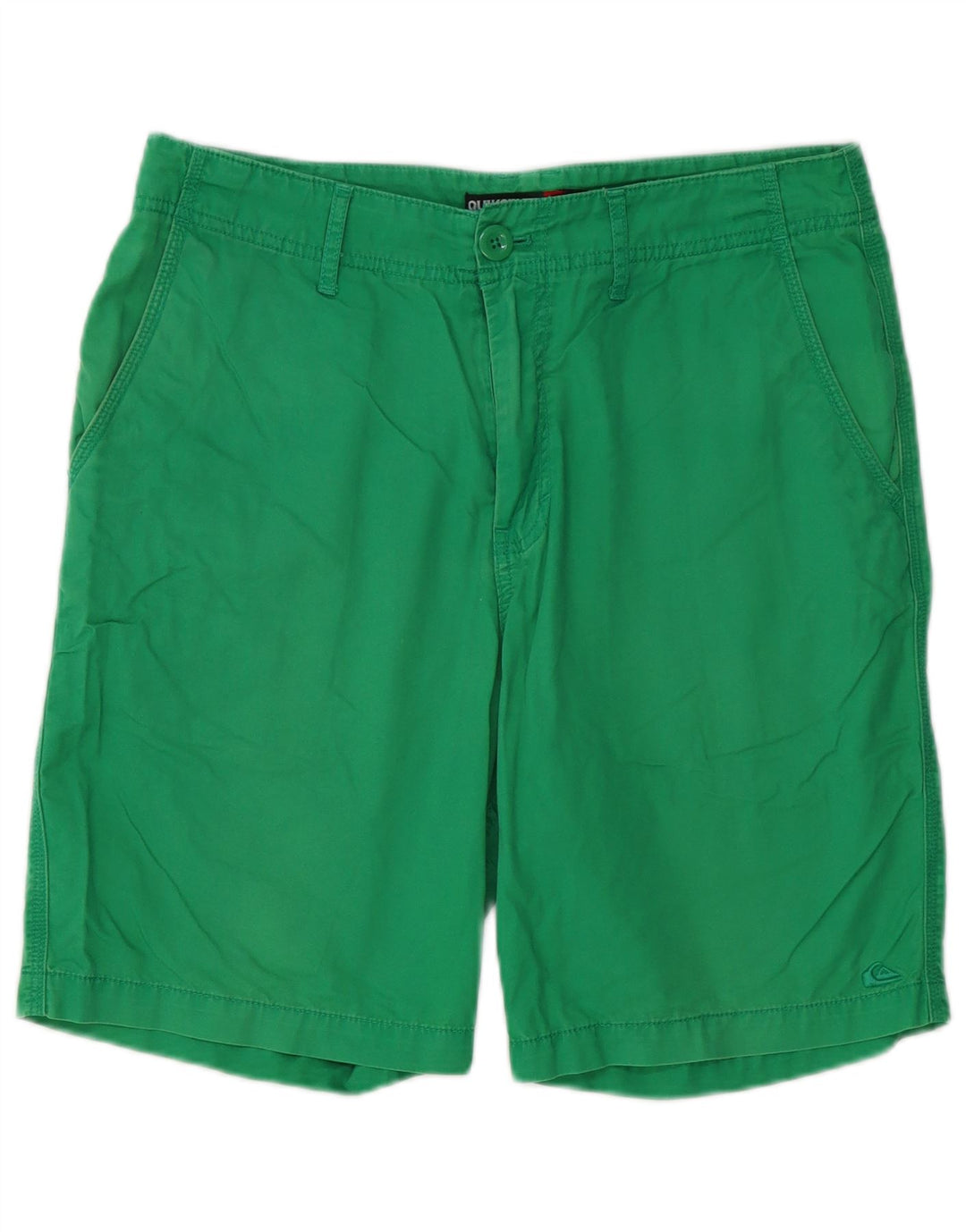 Мужские шорты чинос Quiksilver W32, хлопок среднего зеленого цвета