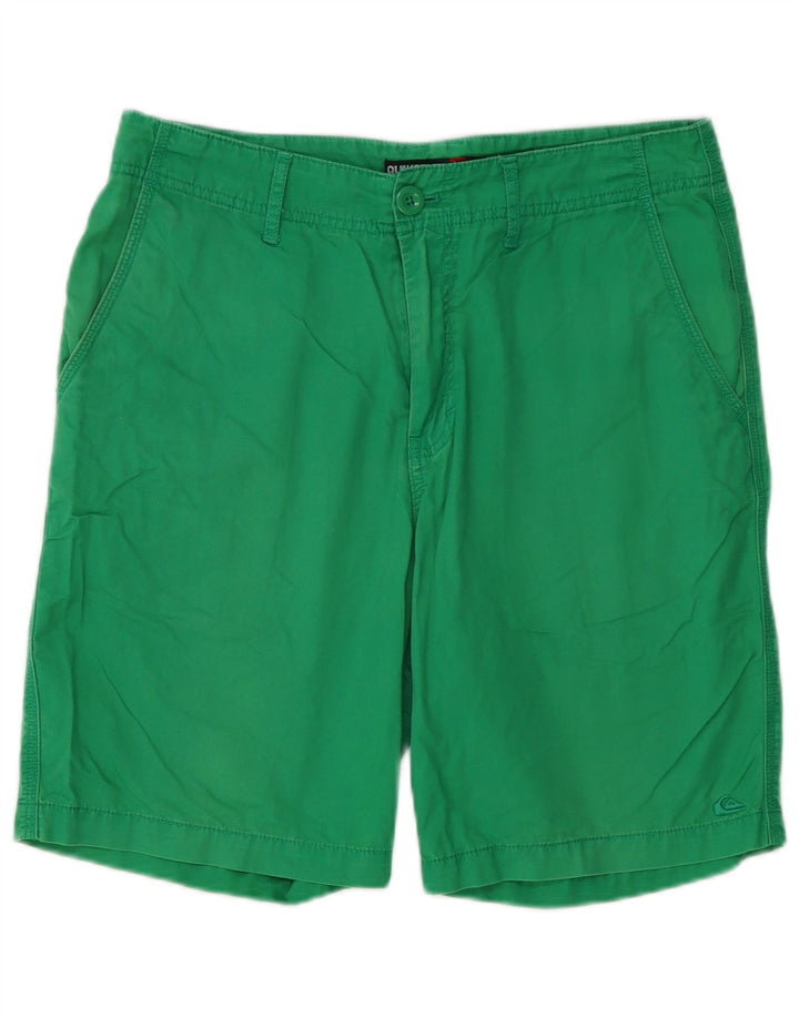 Мужские шорты чинос Quiksilver W32, хлопок среднего зеленого цвета