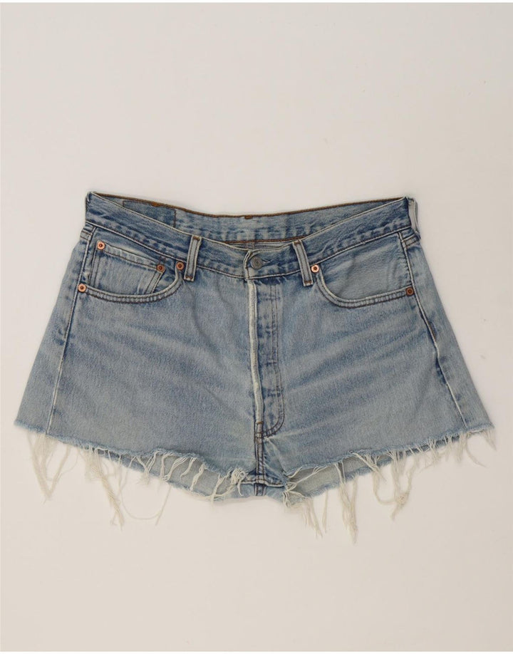 LEVI'S Womens 501 Denim Shorts W34 Large Blue Cotton Vintage Levi's and Second-Hand Levi's from Messina Hembry 
