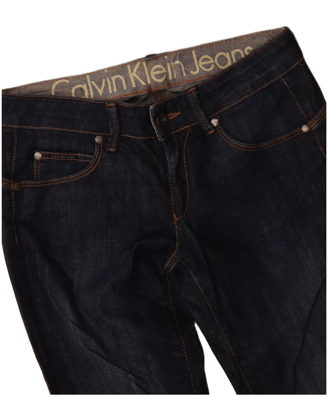 Женские узкие джинсы Calvin Klein W30 L33 Темно-синие