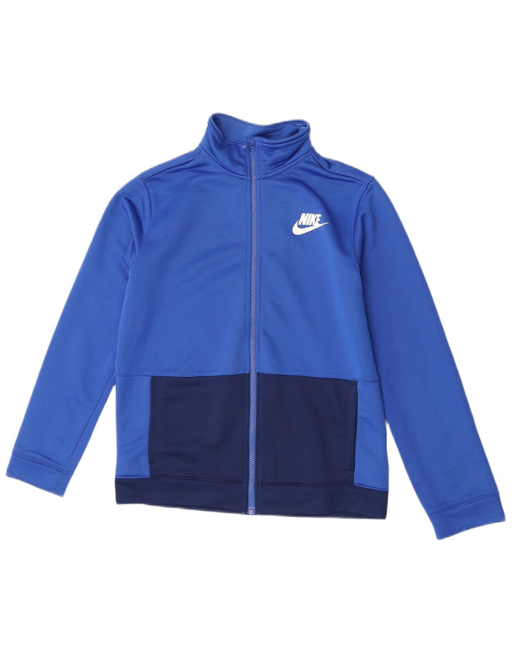 Спортивный костюм Nike для мальчиков, верхняя куртка 13–14 лет, XL, синий полиэстер с цветными блоками