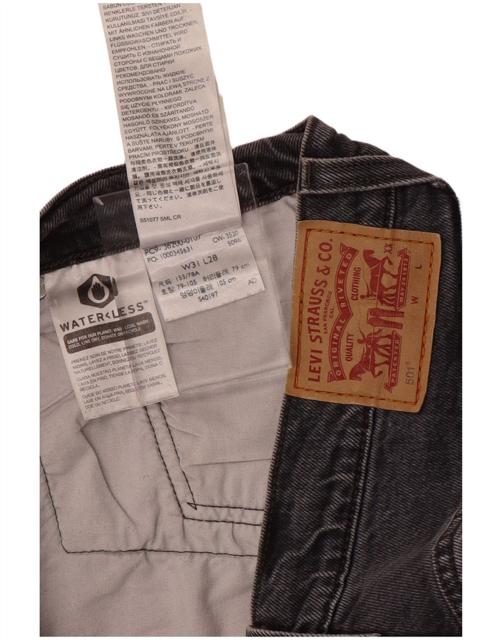 Мужские прямые джинсы LEVI'S 501 W31 L28 Серые, хлопок