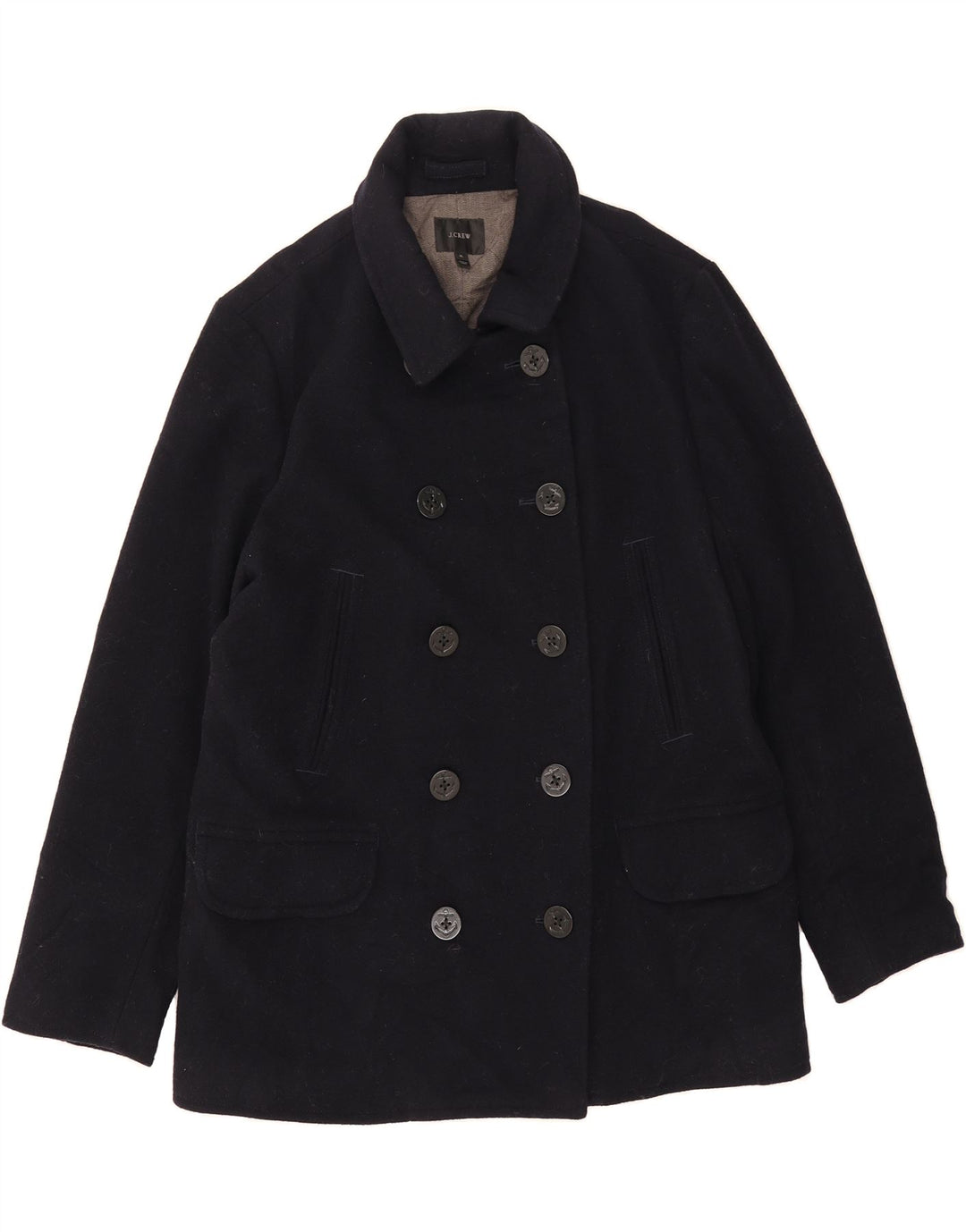 Мужское полупальто J. CREW UK 42 XL, темно-синее, шерсть