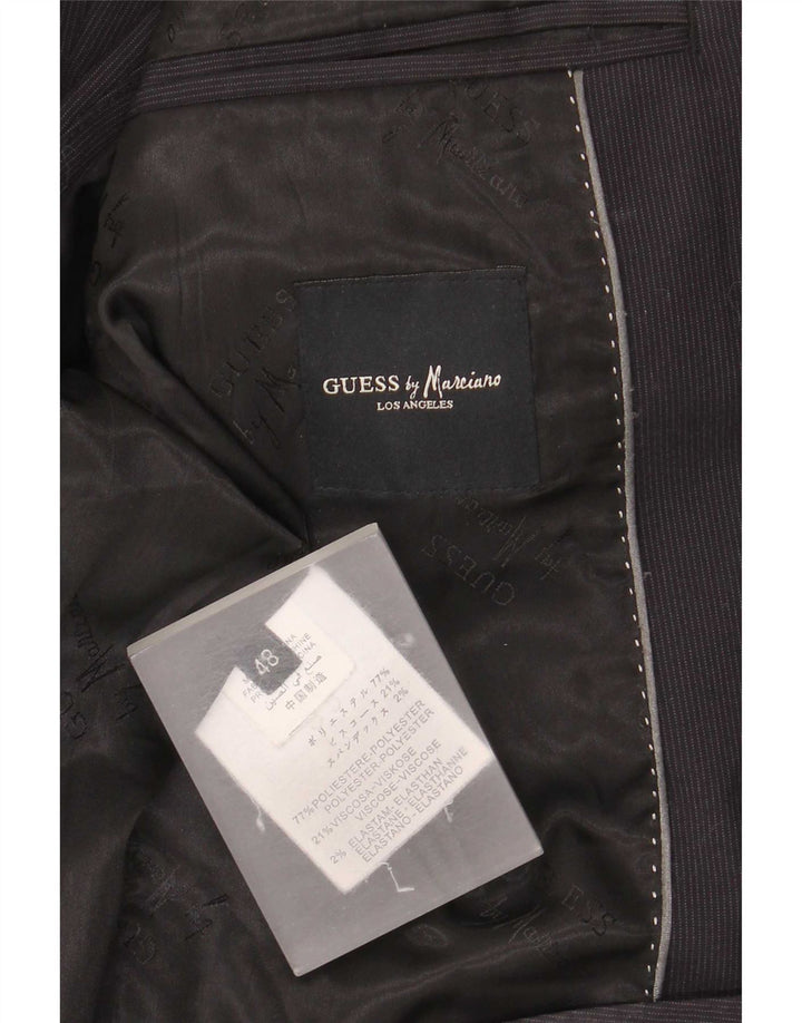 Мужской пиджак Guess By Marciano IT 48 средний темно-синий в тонкую полоску