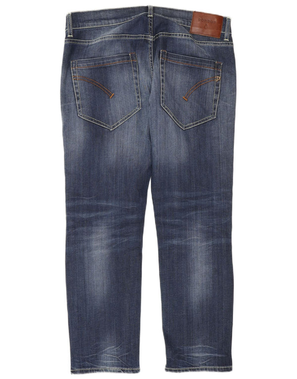 Dondup Женские узкие укороченные джинсы со средней посадкой W32 L27, синие дизайнерские