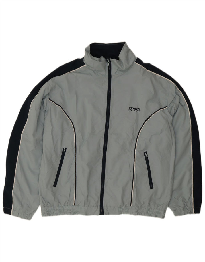 Мужская ветровка Feroti UK 42 XL, синяя, полиэстер с цветными блоками