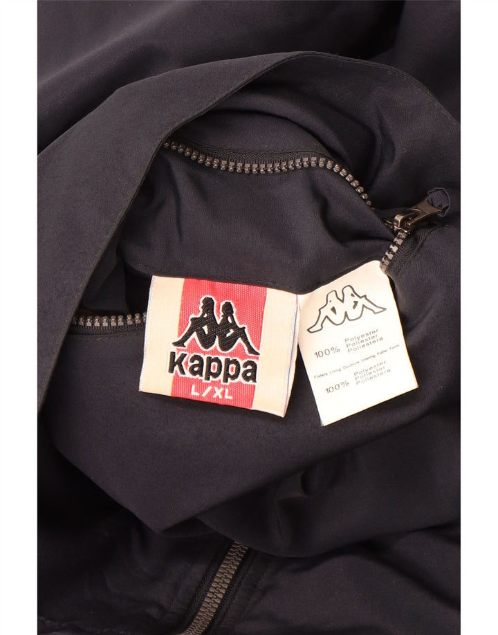 Мужская двусторонняя куртка Kappa с капюшоном UK 40, большая темно-синяя полиэстер