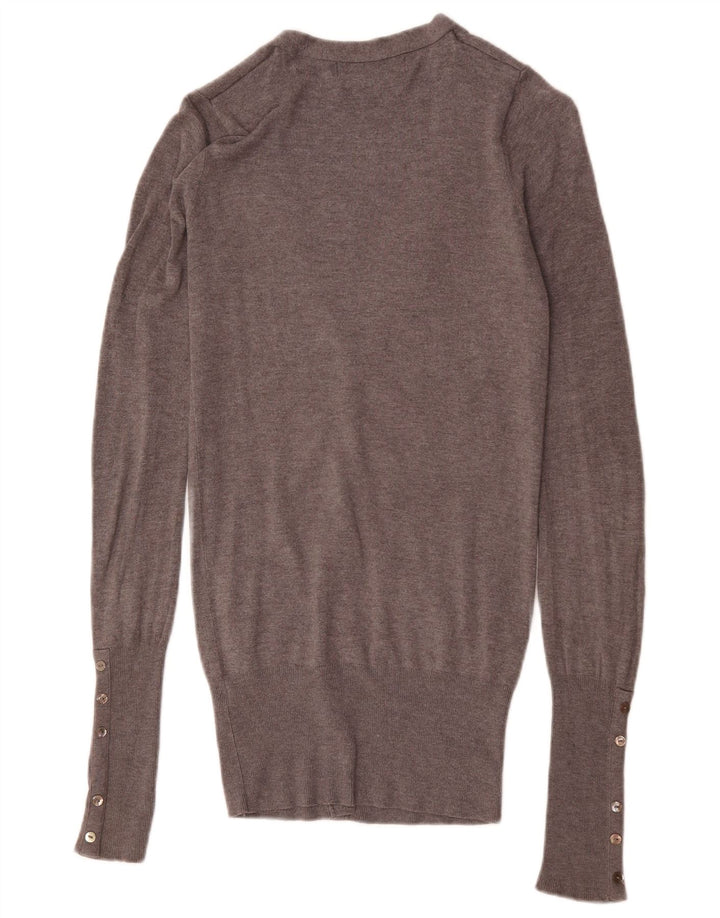 Женский кардиган Zara UK 12, средний серый вискоза