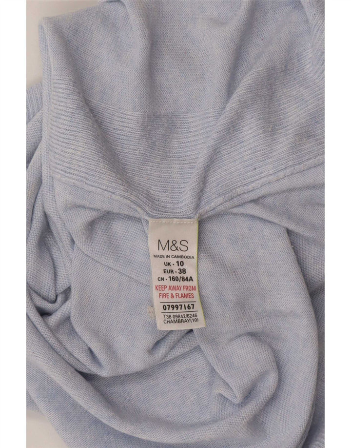 Женский свободный джемпер с вырезом «лодочка» Marks & Spencer, Великобритания, 10, маленький синий