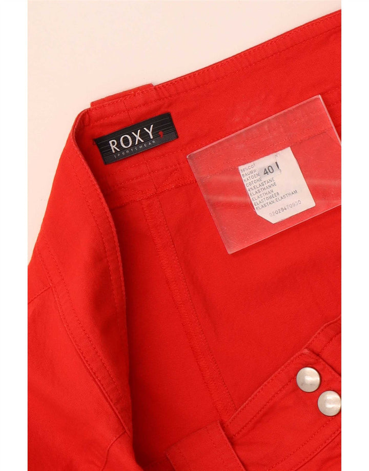Женские прямые укороченные брюки Roxy EU 40 Medium W30 L23, красный хлопок