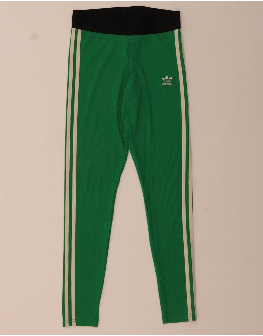Женские леггинсы ADIDAS UK 8/10, маленькие зеленые, полиэстер с цветными блоками