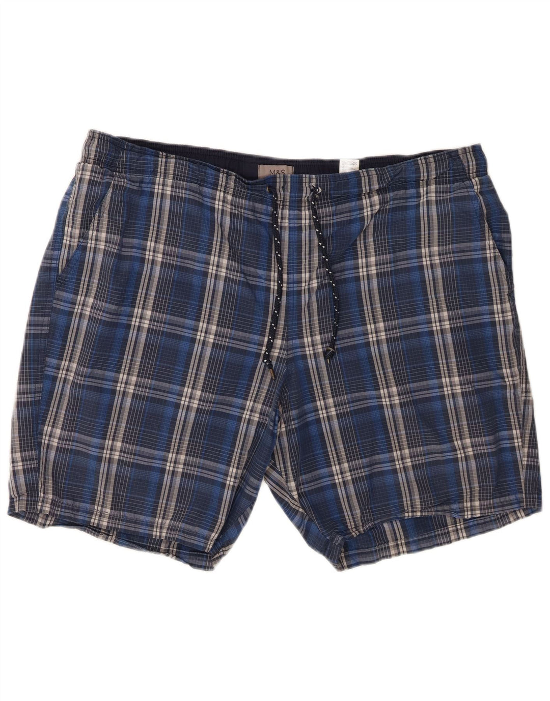Мужские шорты для плавания Marks & Spencer 2XL, хлопковые, синие в клетку