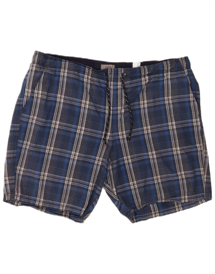 Мужские шорты для плавания Marks & Spencer 2XL, хлопковые, синие в клетку
