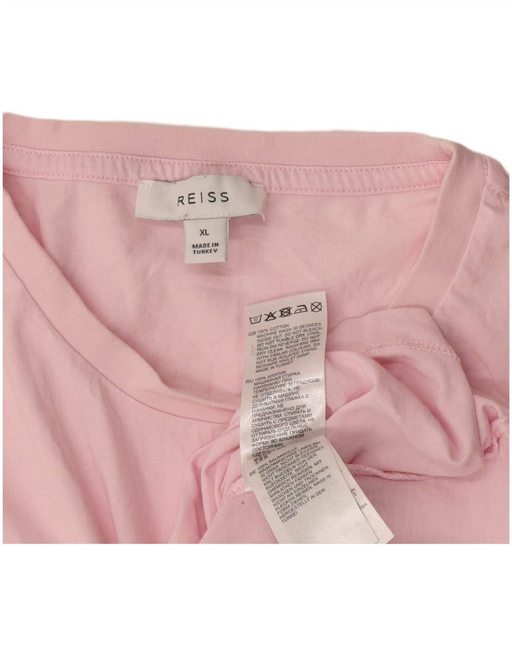 Мужская футболка Reiss Top XL, розовый хлопок