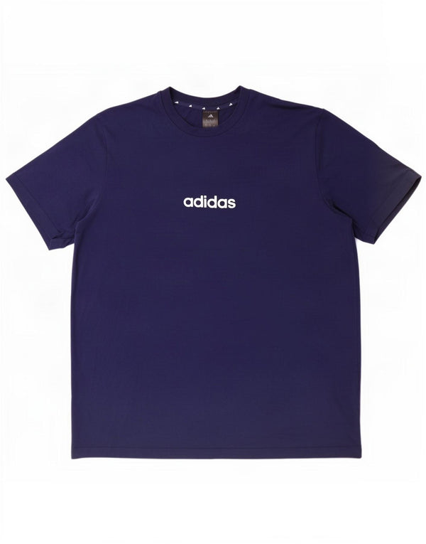 Adidas Мужская футболка с рисунком Top XL Темно-синий хлопок