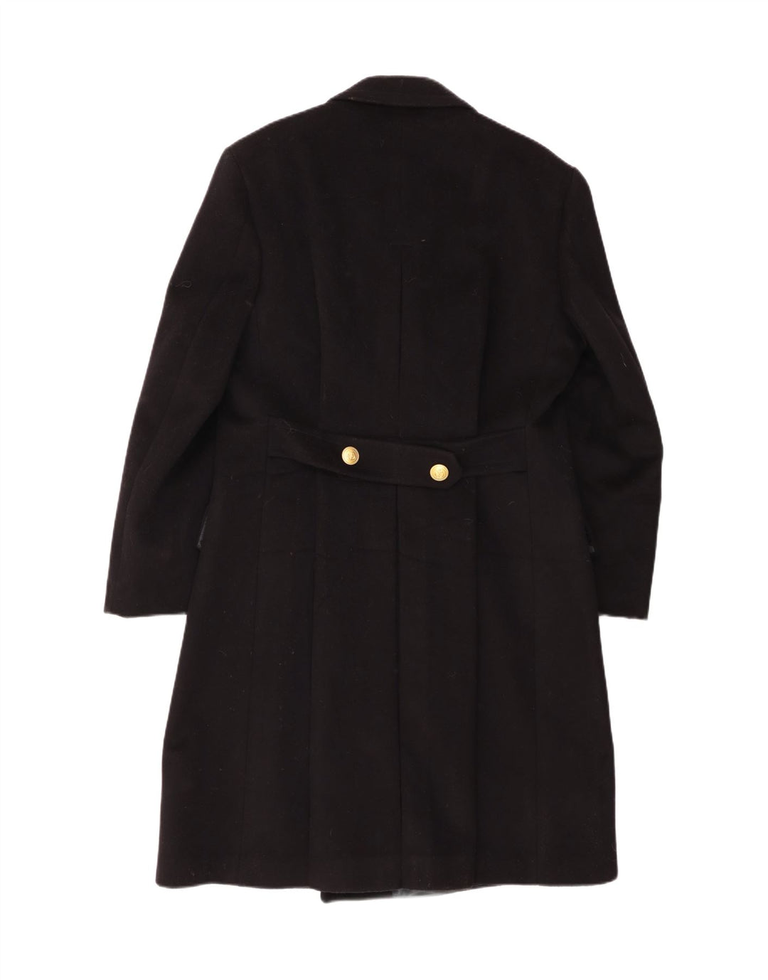 Винтажное женское двубортное пальто IT 52 2XL, черное классическое