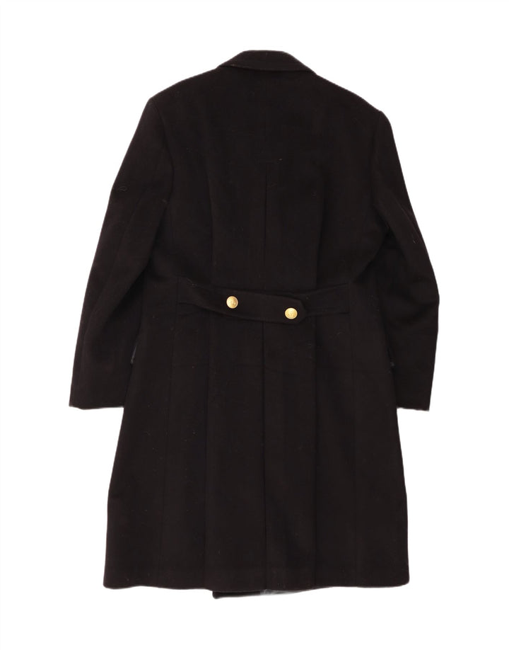Винтажное женское двубортное пальто IT 52 2XL, черное классическое