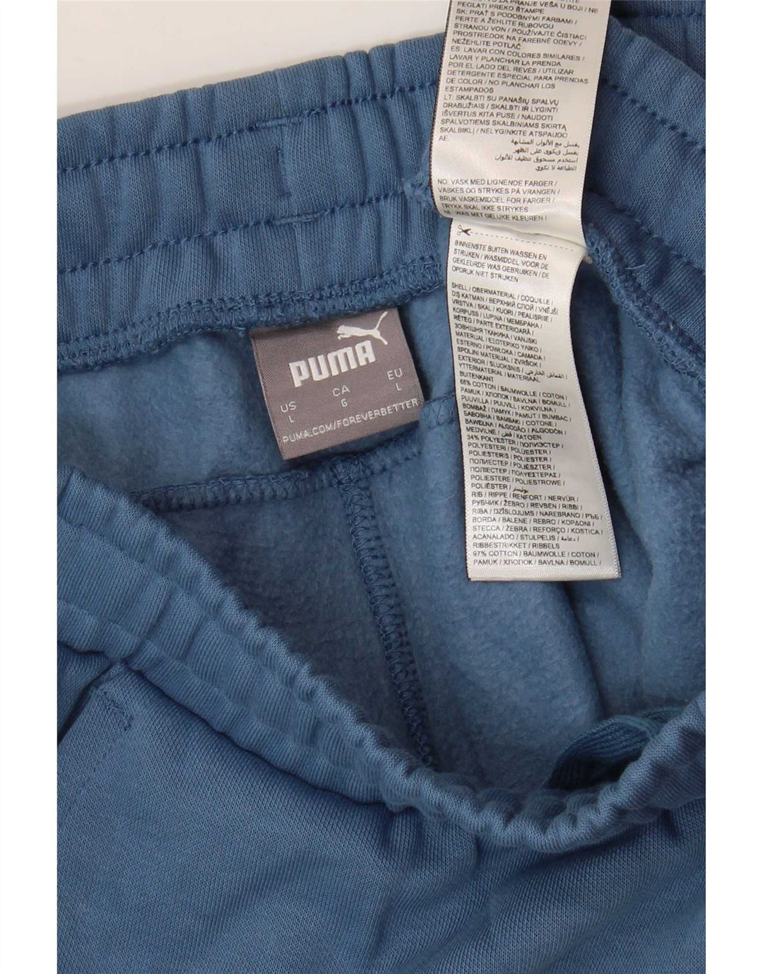 Мужские спортивные брюки Puma, джоггеры, большие синие, хлопок