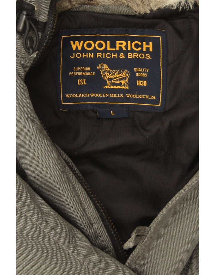 Мужская ветровка с капюшоном Woolrich UK 40, большая серая