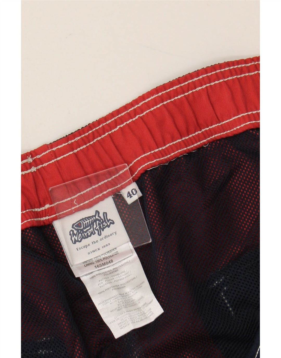 Мужские шорты для плавания WEIRD FISH с графическим рисунком XL, темно-синие, с цветными блоками