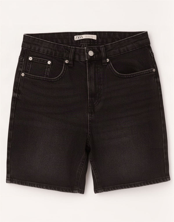 Мужские джинсовые шорты Zara EU 40 Medium W30, черный хлопок