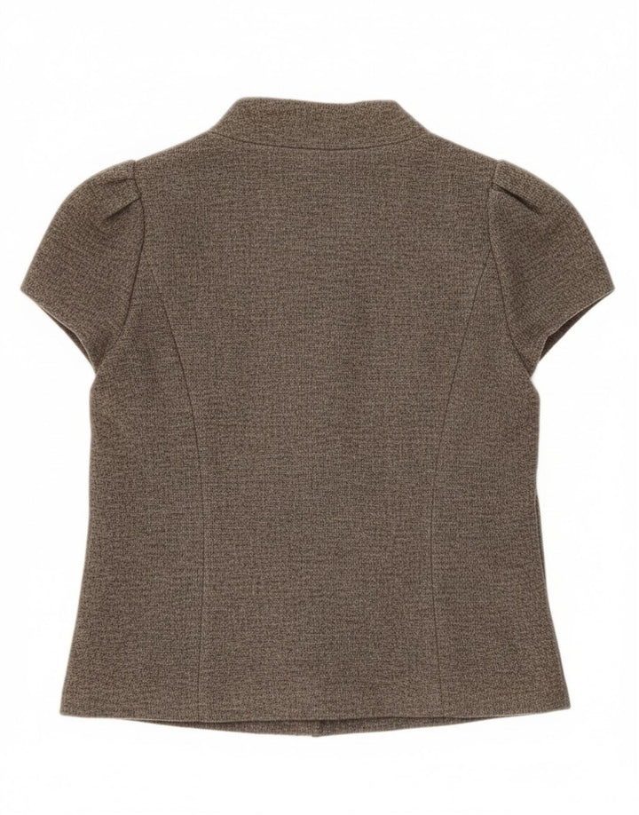 Женский пиджак с коротким рукавом Rene Lezard EU 36, маленький, серый, шерстяной