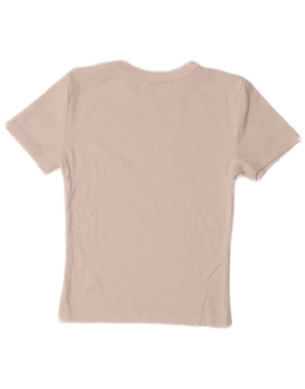 Женская укороченная футболка Zara UK 12, средний белый