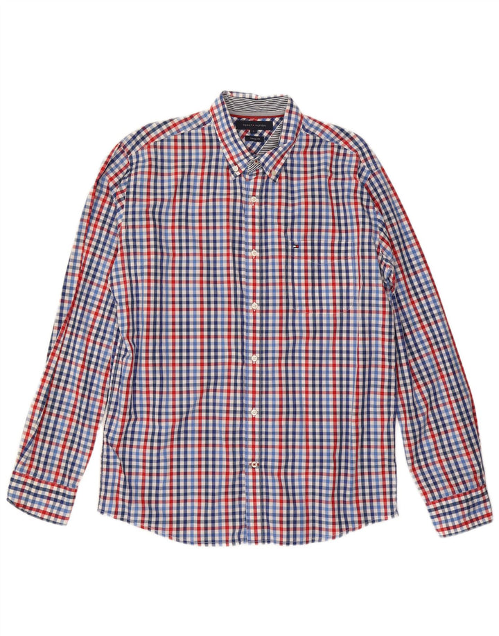 TOMMY HILFIGER Mens Vintage Fit Shirt Large Multicoloured Check Cotton