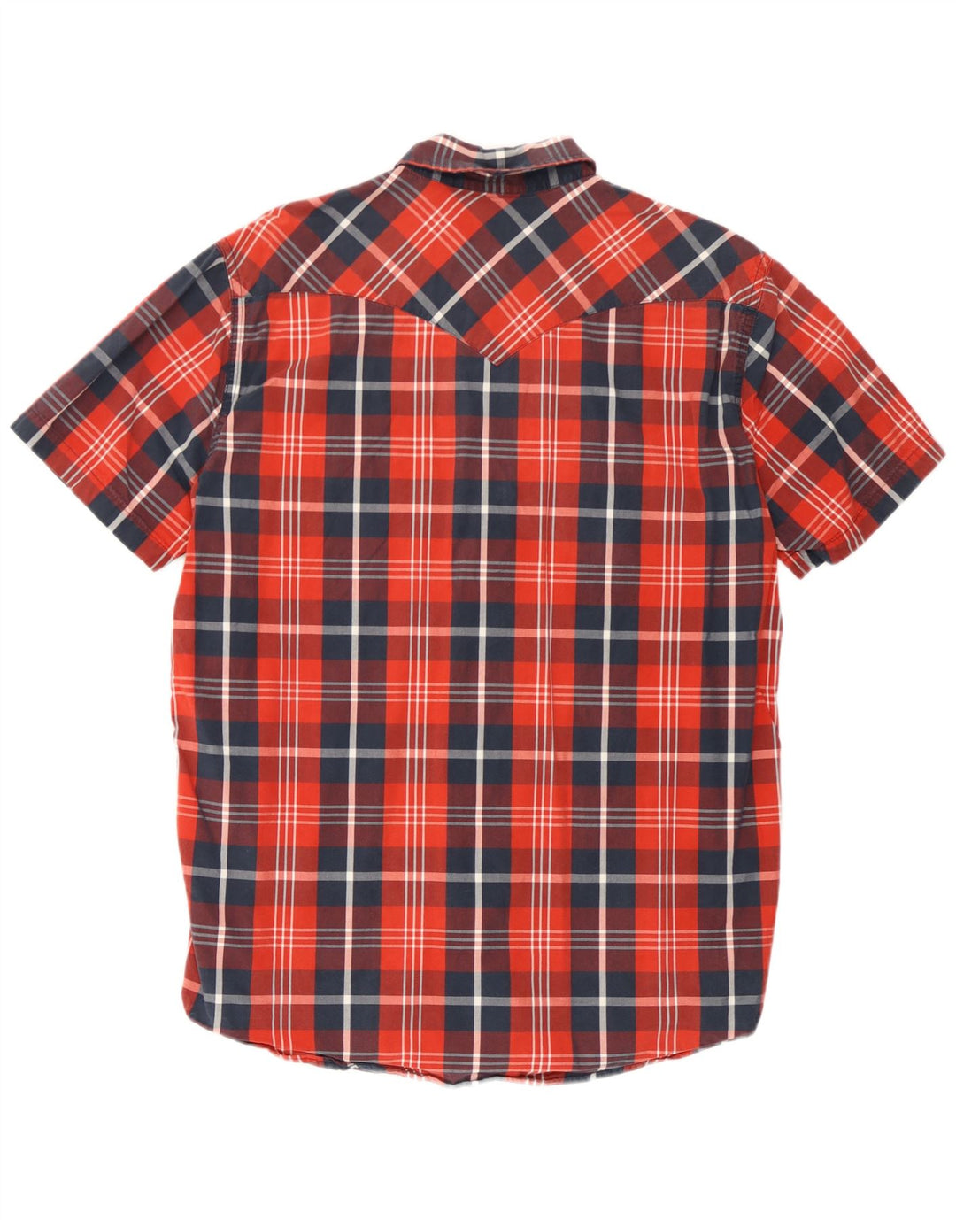 Мужская рубашка с коротким рукавом Levi's, большая красная клетка, хлопковая