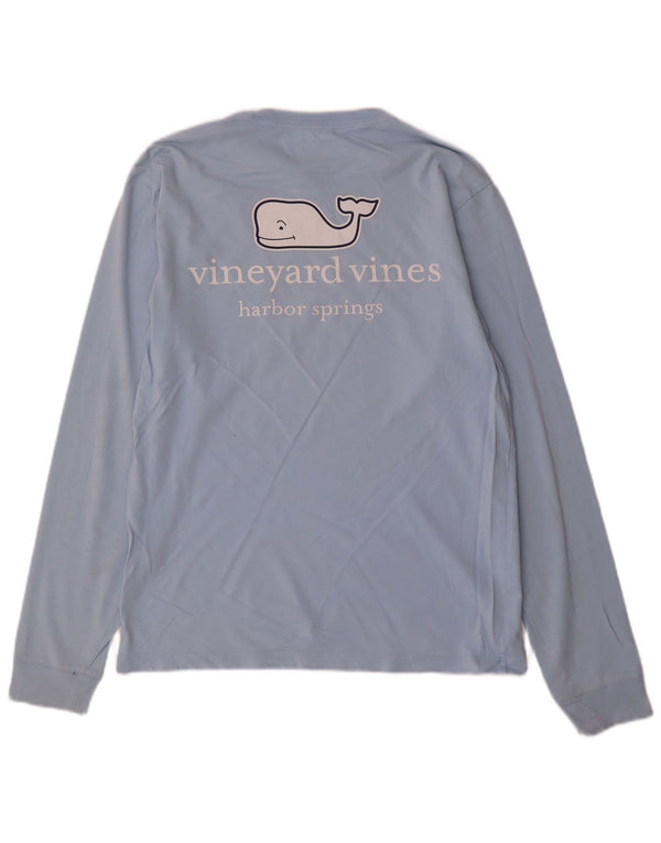 VINEYARD VINES Мужской топ с рисунком, длинный рукав, XS, синий хлопок