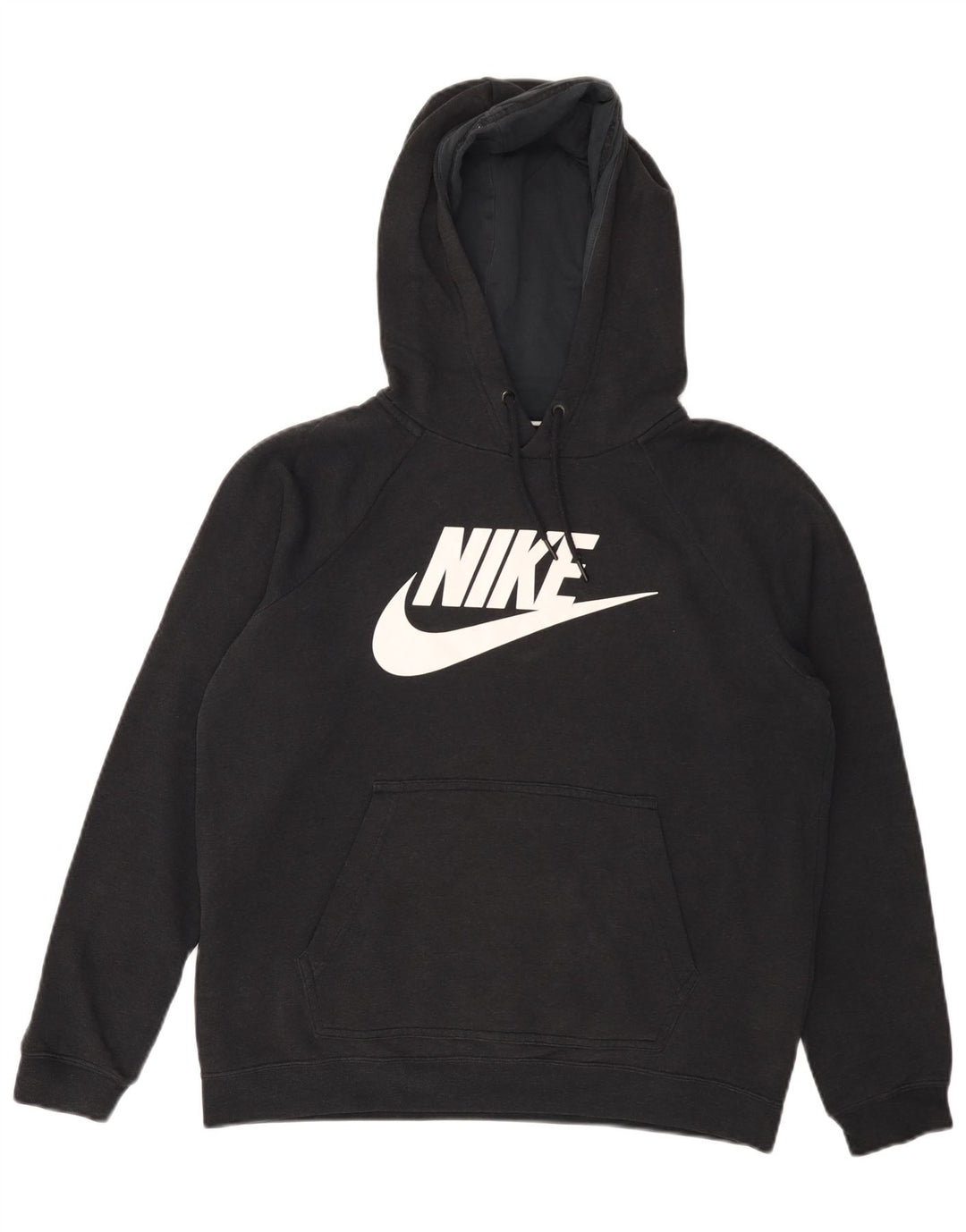 Мужской джемпер с капюшоном NIKE, черный, хлопковый, среднего размера