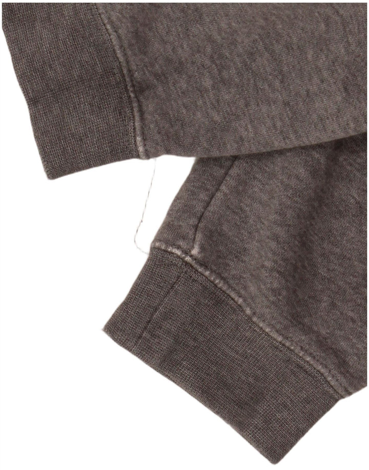 Мужской свитер с капюшоном на молнии Nike среднего серого цвета, хлопок