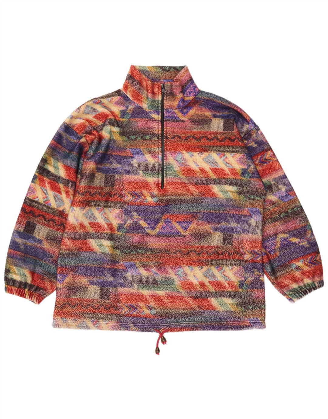 Женский флисовый джемпер оверсайз VINTAGE UK 14, средний разноцветный