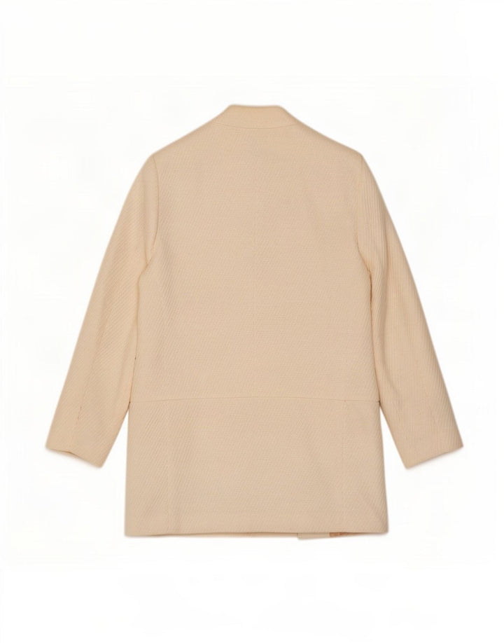 Женский открытый пиджак Zara UK 12, средний, белый цвет