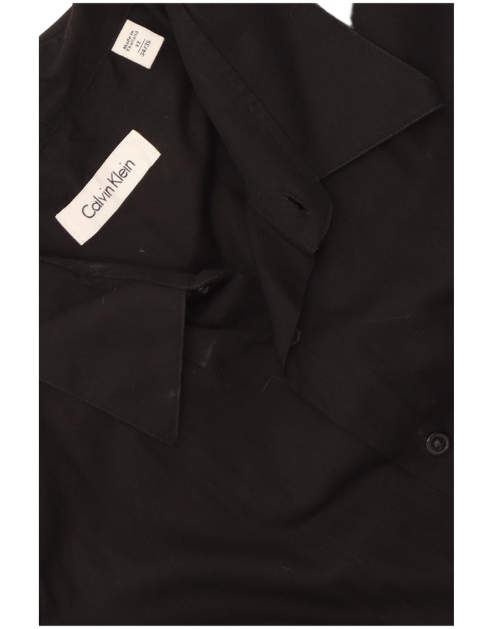 Мужская рубашка Calvin Klein, размер 17 XL, черный хлопок