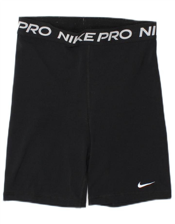 Женские спортивные шорты NIKE Dri Fit с графическим рисунком UK 8, маленькие черные