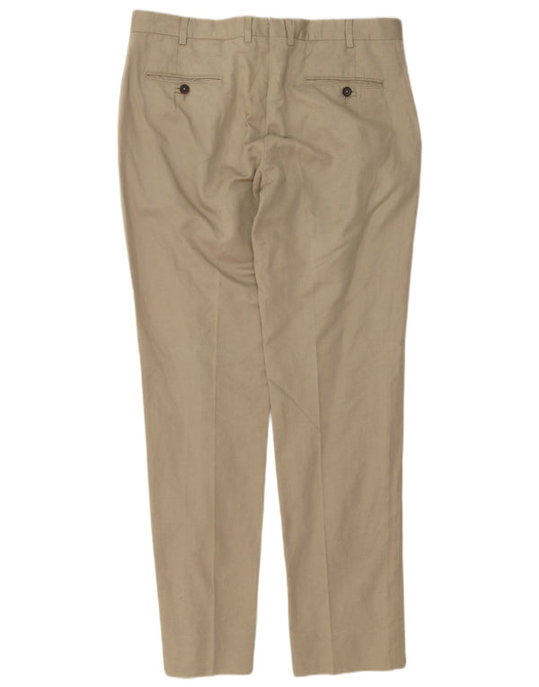 Мужские узкие брюки-чиносы Massimo Dutti EU 42, большие W34 L34, бежевый хлопок