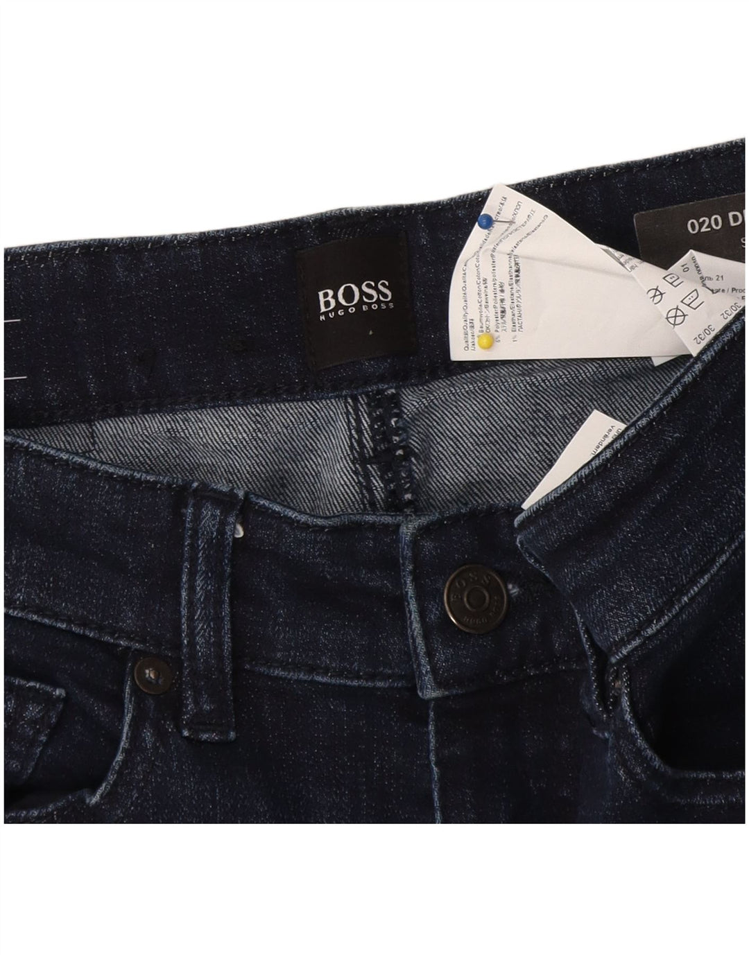 Мужские узкие джинсы Hugo Boss W30 L32, темно-синий, хлопок