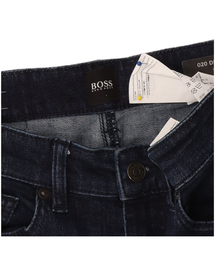 Мужские узкие джинсы Hugo Boss W30 L32, темно-синий, хлопок