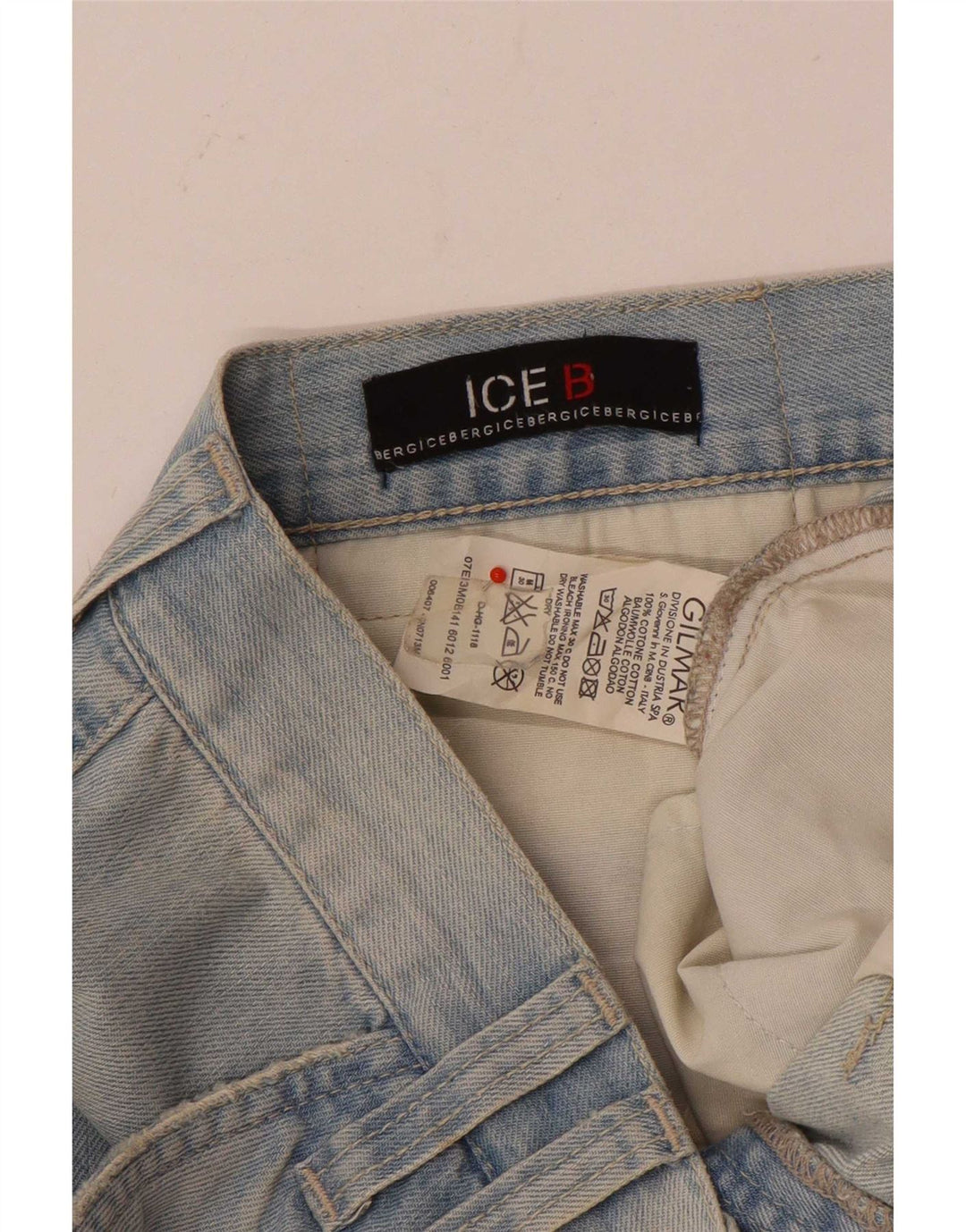 Мужские джинсовые шорты карго Iceberg W36, большие синие, хлопок