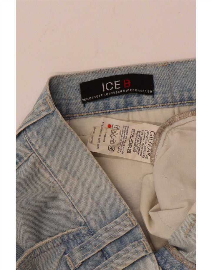 Мужские джинсовые шорты карго Iceberg W36, большие синие, хлопок
