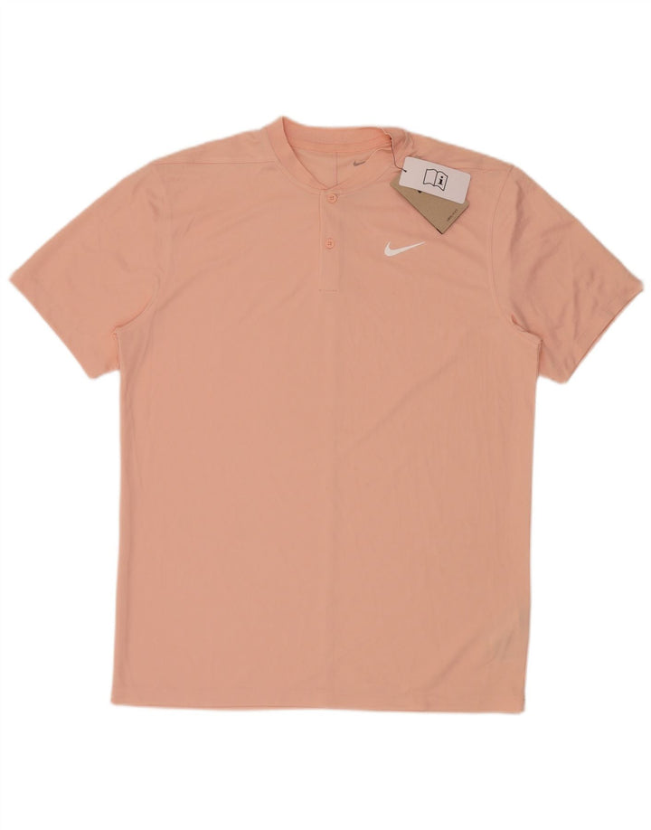 Мужская футболка Nike Dri Fit из полиэстера среднего розового цвета