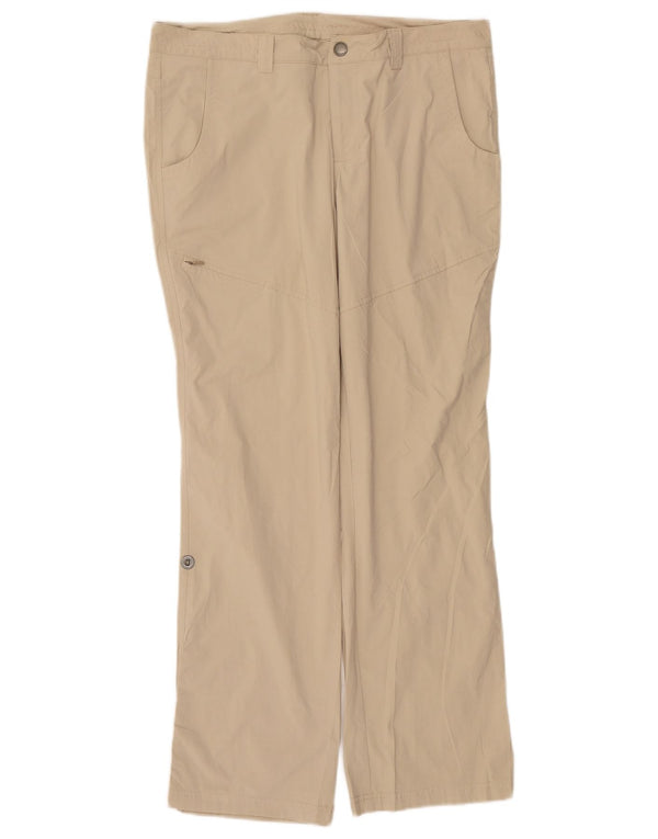 Женские прямые брюки карго Eddie Bauer, размер США 12, большие W34 L30, бежевый нейлон