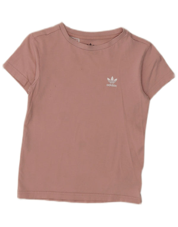 Футболка Adidas для девочек, топ 7-8 лет, розовый хлопок