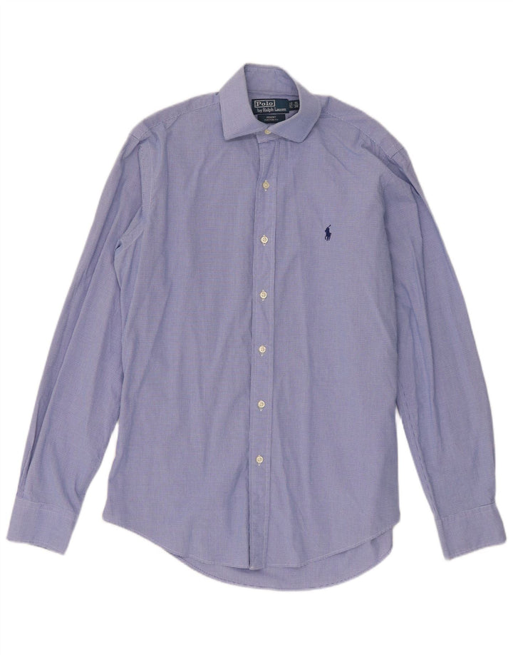 Мужская рубашка Regent Polo Ralph Lauren, размер 38 15, средний синий в мелкую клетку