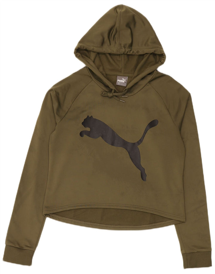 Женский джемпер с капюшоном Puma UK 14, средний хаки, полиэстер