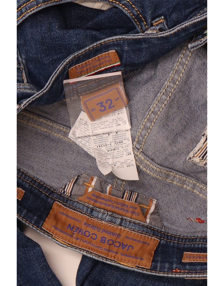 JACOB COHEN Женские узкие джинсы W32 L29 Темно-синие хлопковые