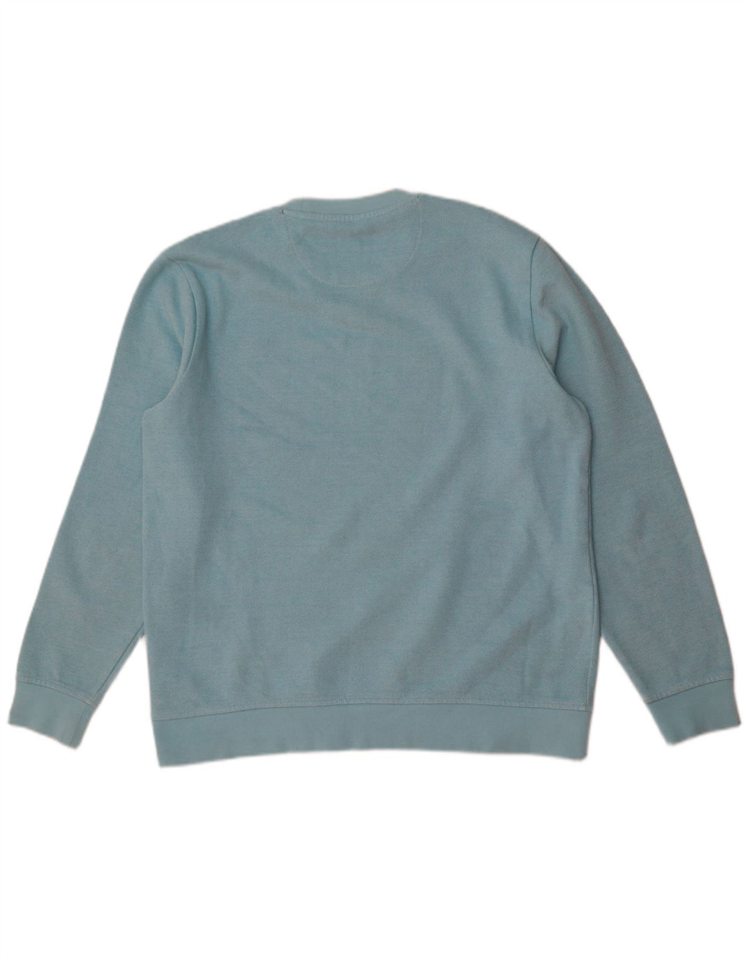 Crew Clothing Мужской свитер-джемпер из хлопка среднего синего цвета