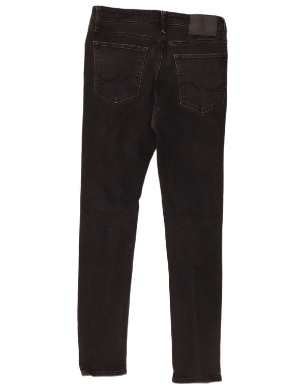 JACK & JONES Mens Liam Skinny Jeans W32 L32 Black Cotton