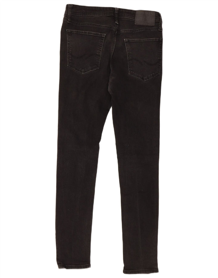 JACK & JONES Mens Liam Skinny Jeans W32 L32 Black Cotton